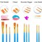 Acrylic Painting Set with 1 Packs / 10 PCS Nylon Hair Brushes 12 Color Tubes (12ml, 0.4 oz) 1 PCS Paint Plate and 4 PCS Canvas for Acrylic Painting Artist Professional Kits